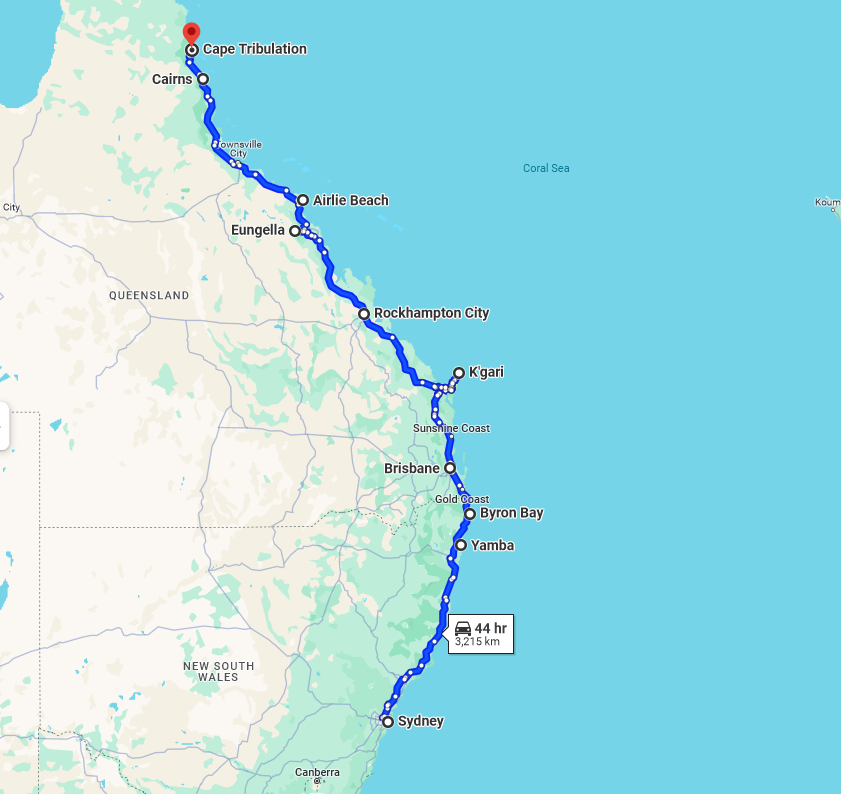 Full Itinerary Map